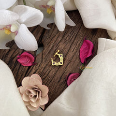 Vriksham Designer Oval Naths/Nose pin-Red-G18716