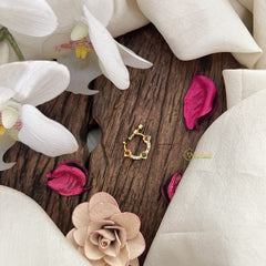 Vriksham Designer Heart style Naths/Nose pin-Red White & Green-G18696