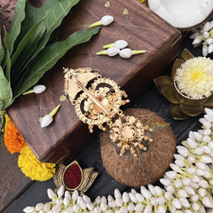 Vriksham Peacock & Lakshmi Design 1 Gram Gold Jad Billai-G20326