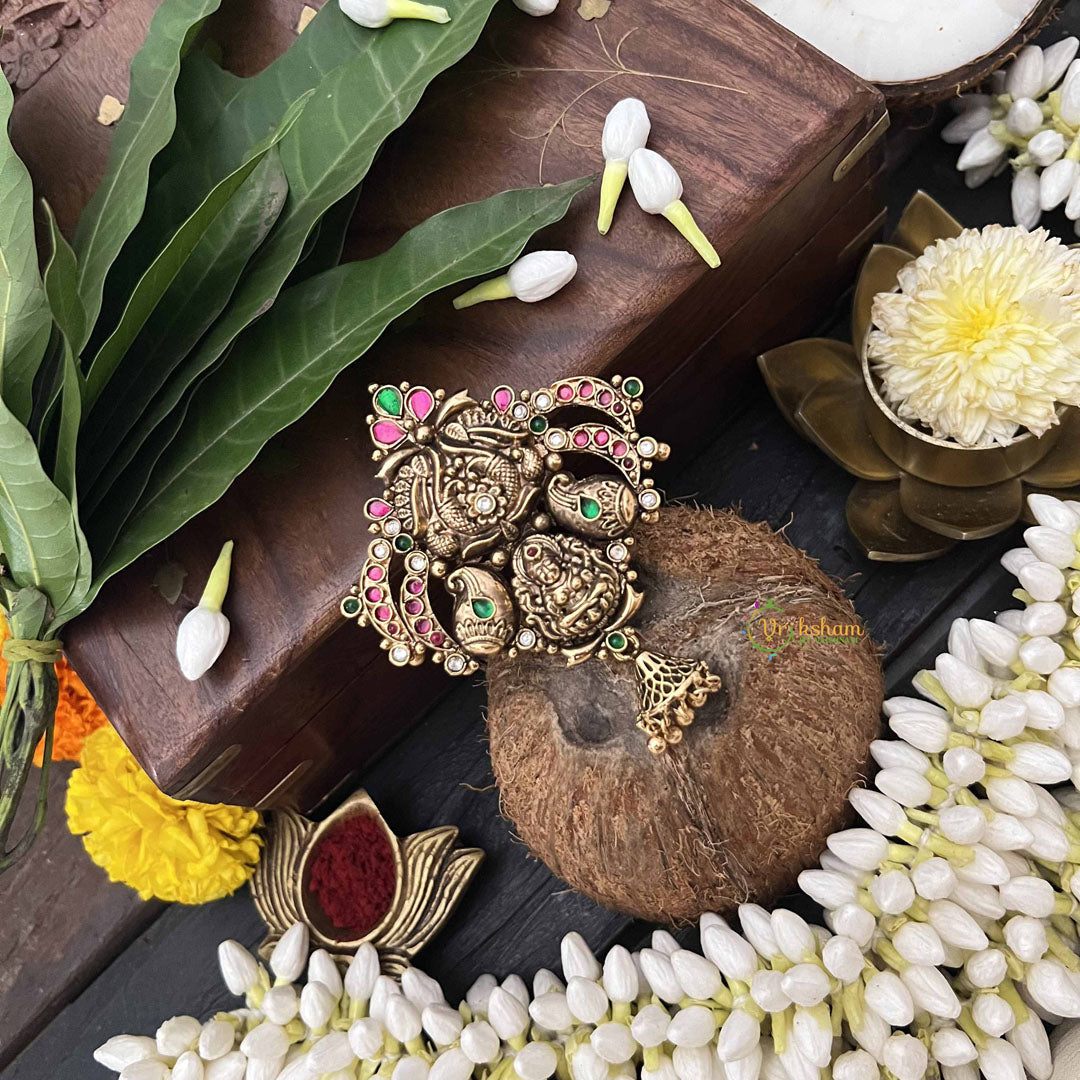 Vriksham Traditional  Lakshmi With Manga Design 1 Gram Gold Jad Billai-G20327