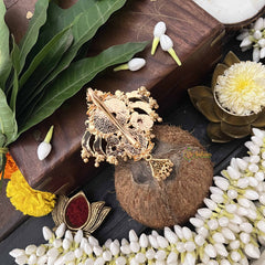 Vriksham Traditional  Lakshmi With Manga Design 1 Gram Gold Jad Billai-G20327