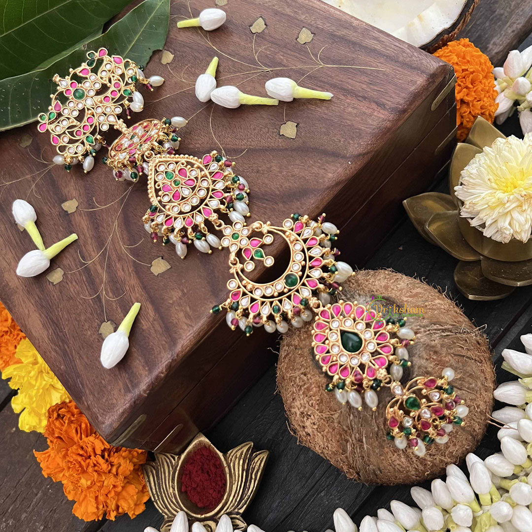 Vriksham Elegant Floral 1 Gram Jad Billai for Traditional Hairstyles-G20335