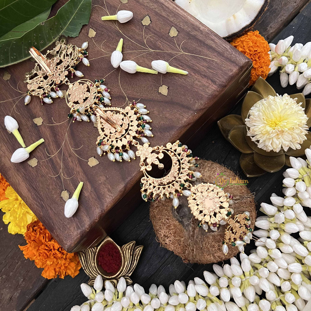 Vriksham Elegant Floral 1 Gram Jad Billai for Traditional Hairstyles-G20335