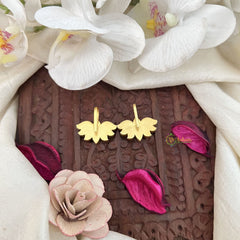 Vriksham Classic Lotus Style Kundan Jadau Press Bugadi-Green Red-J3522