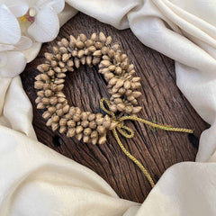 Vriksham Golden Jasmin Floral Buds Gajra Bun Flower Accessories-KH1256