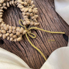 Vriksham Golden Jasmin Floral Buds Gajra Bun Flower Accessories-KH1256