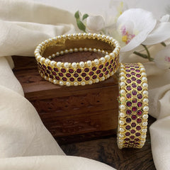 Vriksham Premium Red Kemp Bangle-G16570