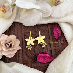 Vriksham Designer Floral Vine Kundan Jadau Press Bugadi-White Red-Pearl-J3548