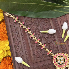 Vriksham Classic Floral 1 Gram Gold Maang Tikka-G20339