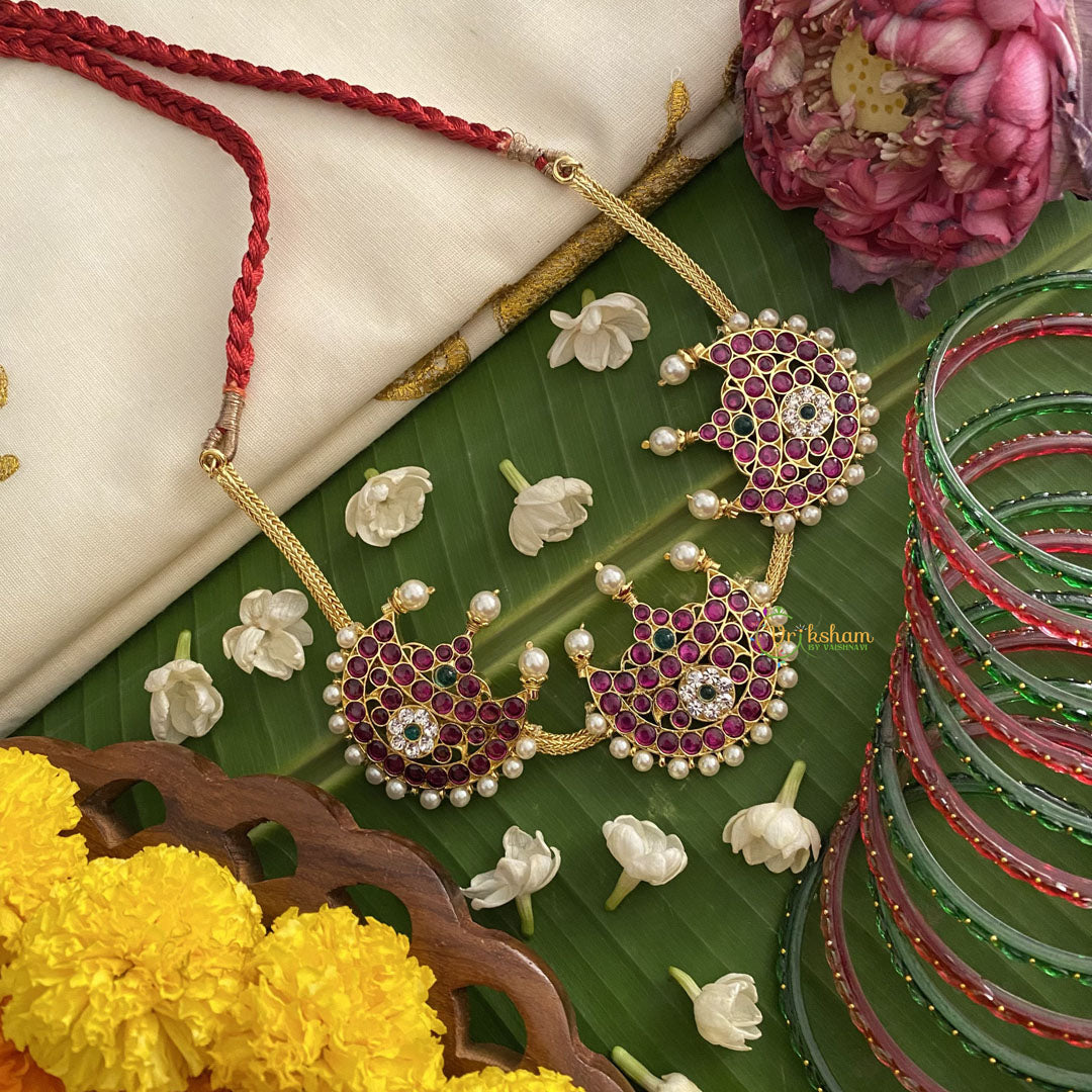 Vriksham Traditional Kemp Stone Half Moon Style Choker-G17545