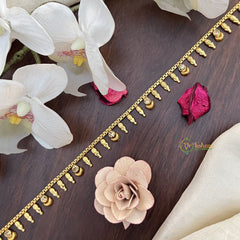 Vriksham Gold Look Alike Designer Shape gold stone Thin Hip Chain-G17958