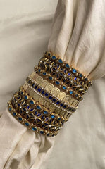 Silk Thread Kundan Bridal Bangle-Firosa-Blue-G15269