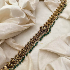 Antique Lakshmi Bridal Hip Chain-Green Bead-G13329