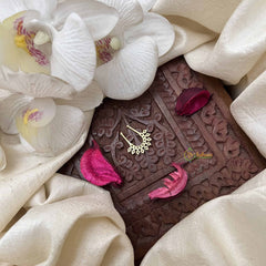 Vriksham Elegant Half Circle Leaf Septum Ring-White-G21131