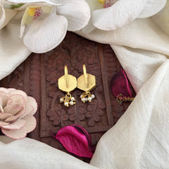 Vriksham Floral Charm Kundan Jadau Press Bugadi-Red Green-Pearl-J3533