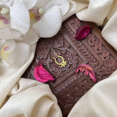 Vriksham Classic Floral Septum Ring-Green-G21135