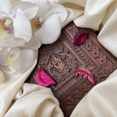 Vriksham Classic Floral Septum Ring-Red-G21136