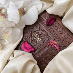 Vriksham Classic Floral Septum Ring-Red Green White-G21137