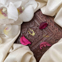 Vriksham Classic Floral Septum Ring-Red Green White-G21137