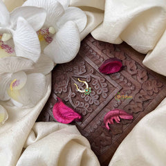 Vriksham Classic Floral Septum Ring-White Green-G21134