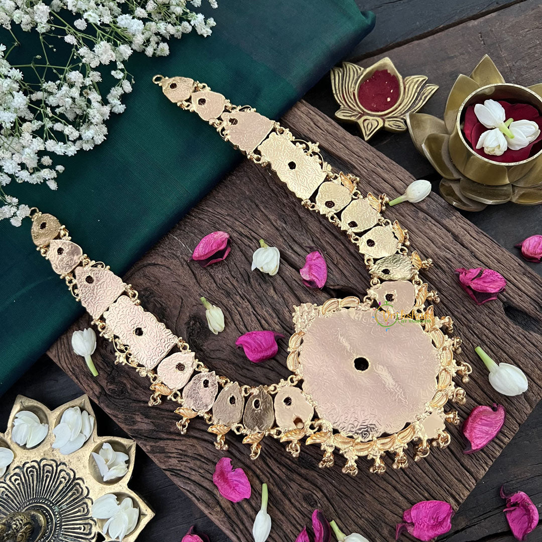 Vriksham Antique Gold Temple Style 1 gm Gold Haram-Gold Bead-G18753