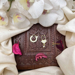 Vriksham  Premium Style Septum Ring & Nath Bullak-White-G21145