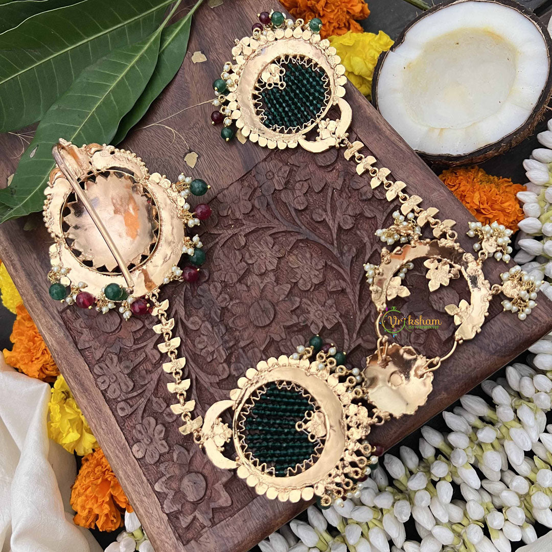 Vriksham Antique 1 gm Gold Finish Bridal Jada Billai-G18760