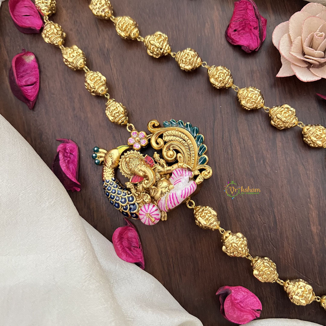 Vriksham Traditional Gold Polish Ganapati Mogappu Chain-G17879