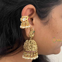 Vriksham Luxe Traditional Bugadi with Pearl Cluster Bugadi-Mismatch-Red Green & White-G21126