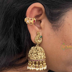 Vriksham Heritage Gold-Plated With Stone Work Bugadi -Red White & Green-G21121