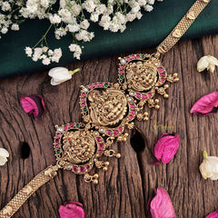 Vriksham Lakshmi Temple Vaddanam 1 gm Gold Finish Choker-G18759