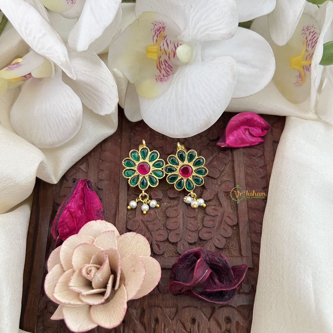 Vriksham Floral Maharashtrian Style Press Bugadi-Green Red-J3071