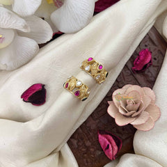 Vriksham Gold-Plated With Red &Green White Stone Bugadi-G21118