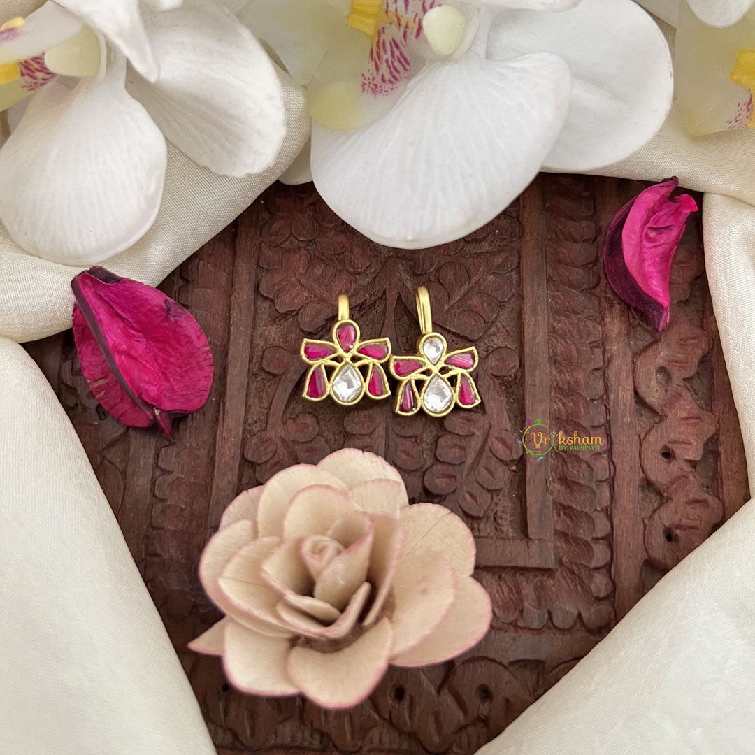 Vriksham Lotus Maharashtrian Style Press Bugadi-Red White-J3069