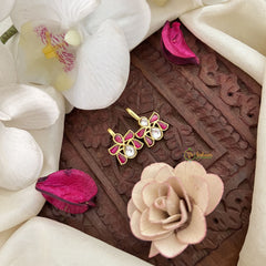 Vriksham Lotus Maharashtrian Style Press Bugadi-Red White-J3069