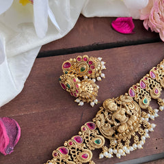 Cluster Pearl Lakshmi High Neck Choker-G14179