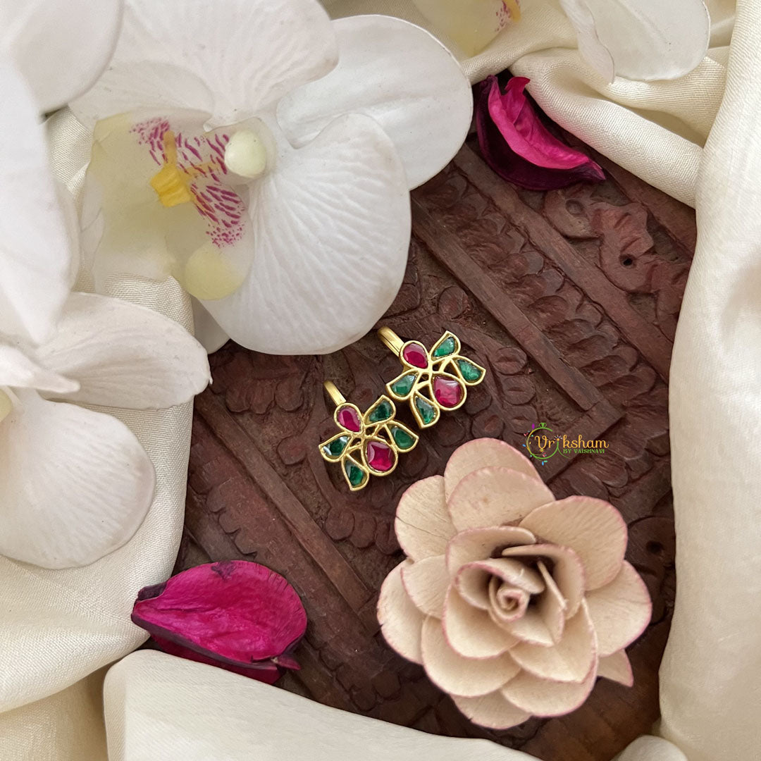 Vriksham Lotus Maharashtrian Style Press Bugadi-Red Green-J3068