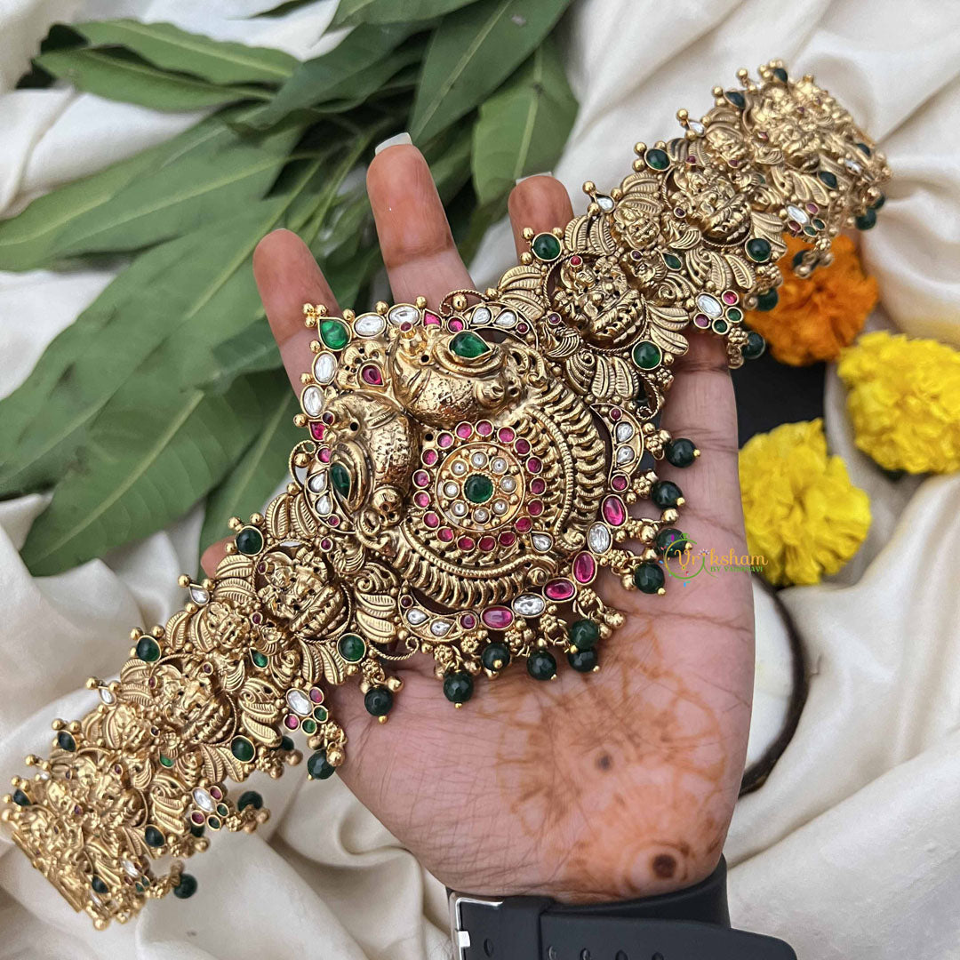 Vriksham Designer Peacock Style 1 gm Gold Hipbeit-Gold Bead-G18752