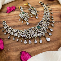 Bridal Victorian Diamond Choker-Green-VV1551