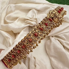 Exquisite Floral Bridal Hip Belt-Golden Beads-Pearl-Coral-G13357