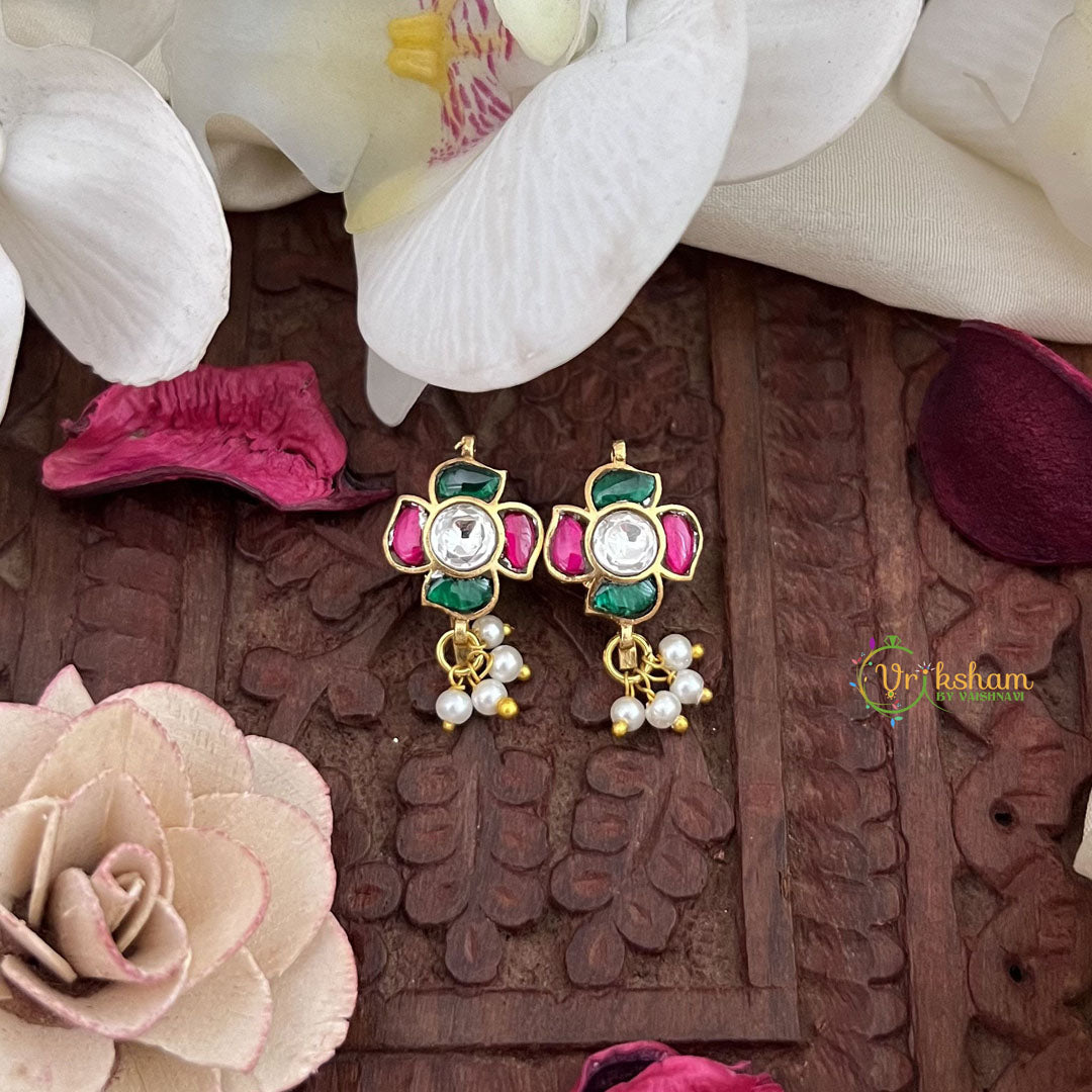 Vriksham Unique Floral Maharashtrian Style Press Bugadi-Pearl-Green-J3085