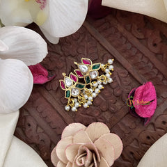 Vriksham Lotus Maharashtrian Style Press Bugadi-Pearl-J3086