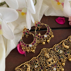 Antique Lakshmi High Neck Choker-Gold Bead-G14193
