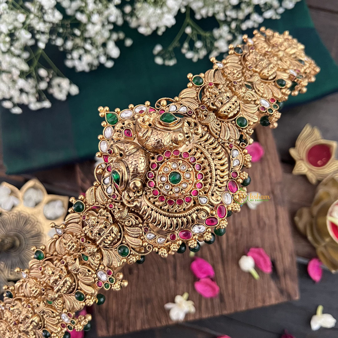 Vriksham Designer Peacock Style 1 gm Gold Hipbeit-Gold Bead-G18752