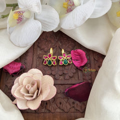 Vriksham Unique Lotus Shape Maharashtrian Style Press Bugadi-Red Green-J3105