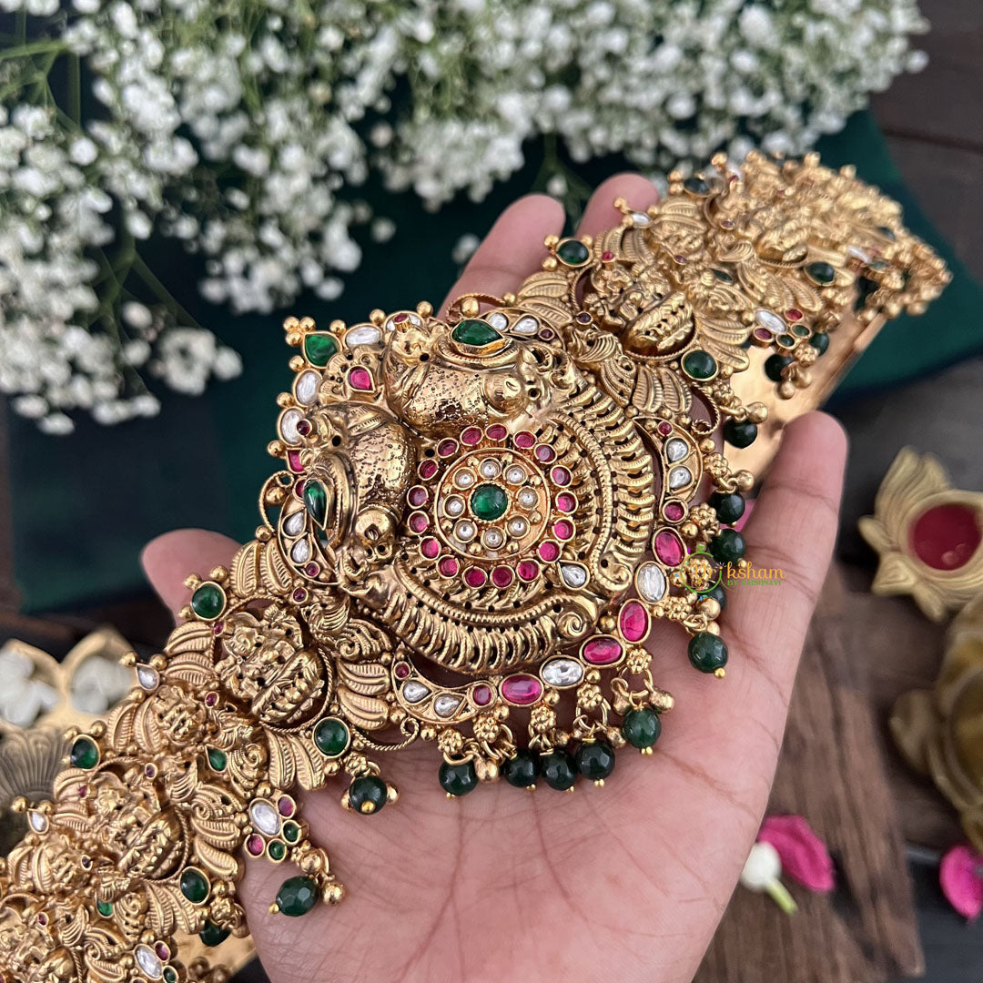 Vriksham Designer Peacock Style 1 gm Gold Hipbeit-Gold Bead-G18752