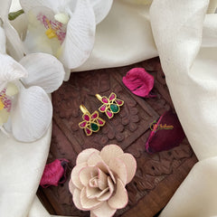 Vriksham Unique Lotus Shape Maharashtrian Style Press Bugadi-Red Green-J3105