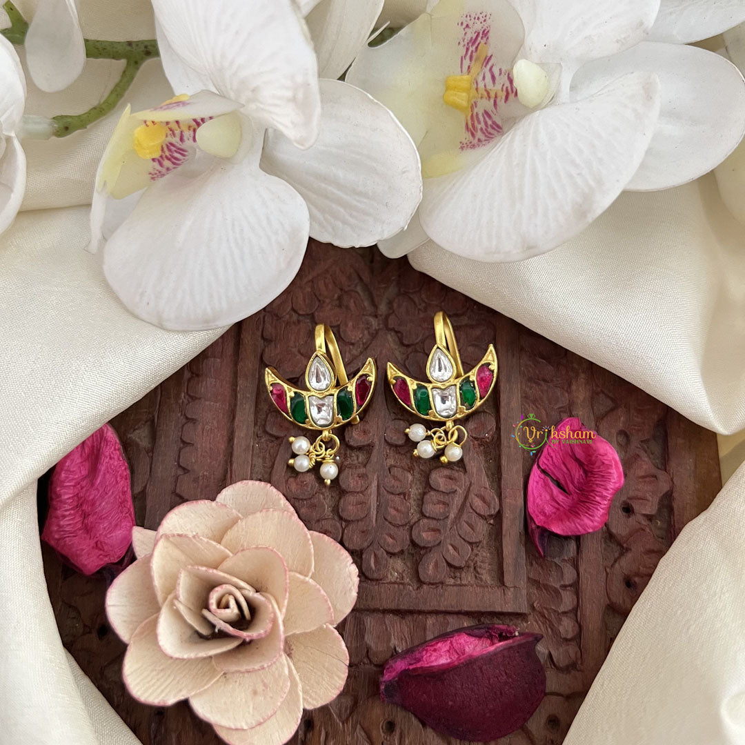 Vriksham Diya Shape Maharashtrian Style Press Bugadi-Red Green & White-J3106