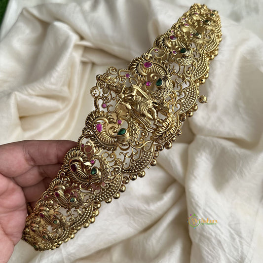 Gold Look Alike Shri Krishna Hipbelt - Gold Beads - G11521