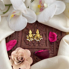 Vriksham Designer Maharashtrian Style Press Bugadi-Green Red-Pearl-J3078